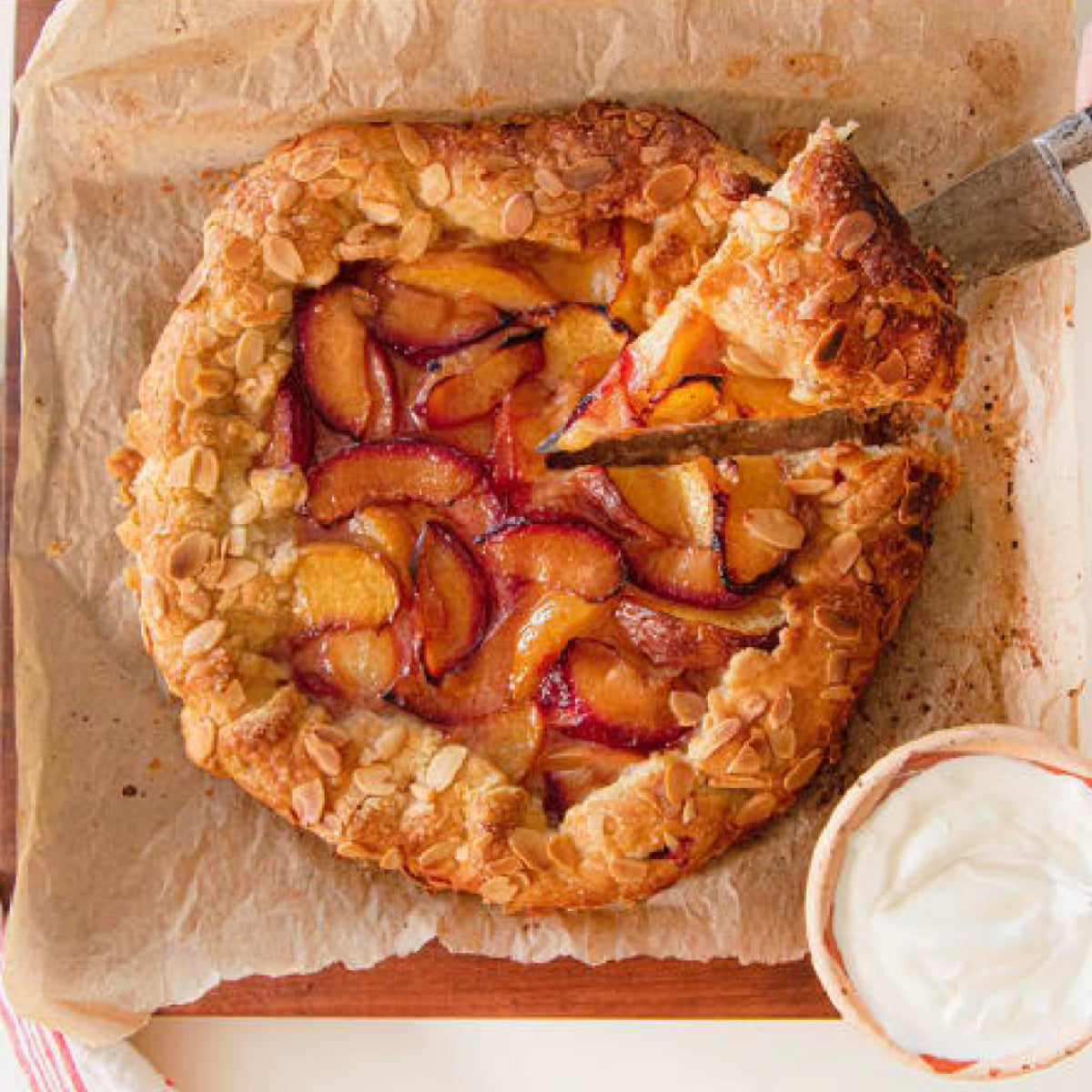 Peach, Plum & Spelt Galette